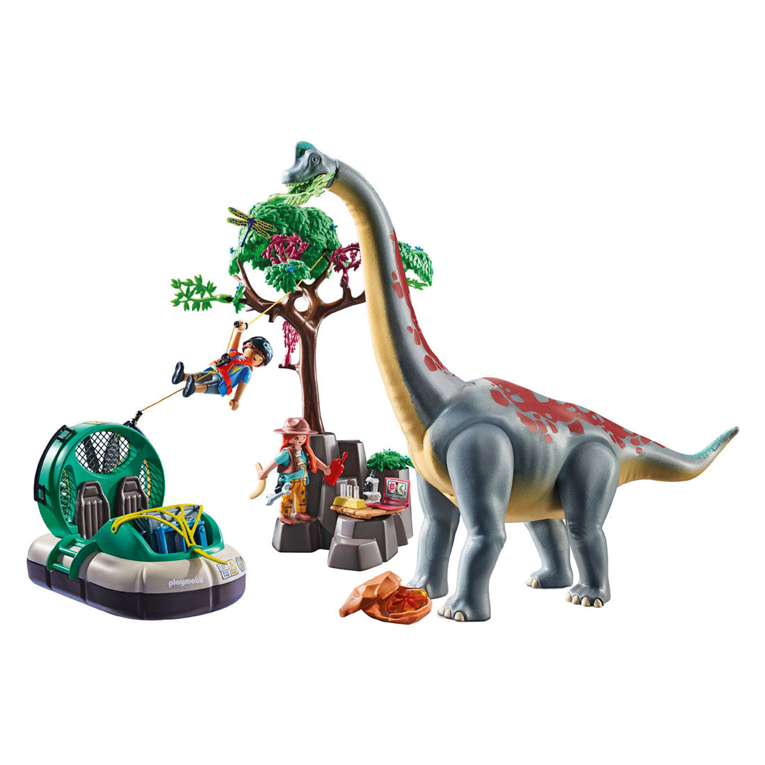 Playmobil dinos brachiosaurus met hovercraft - 71819