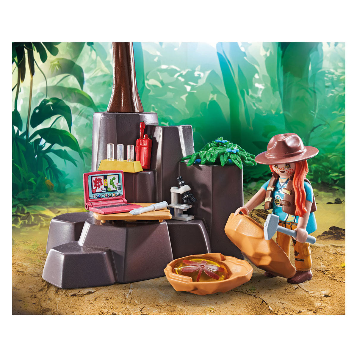 Playmobil dinos brachiosaurus met hovercraft - 71819