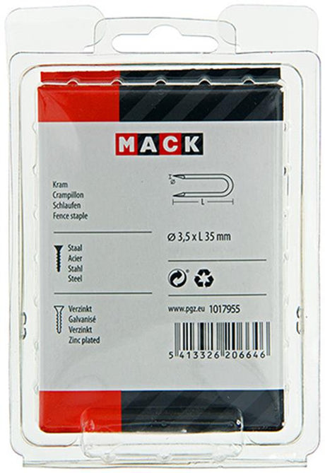 Mack 1017955 - kram staal verzinkt 250 gr 3,5 x 35 mm | 5 stuks