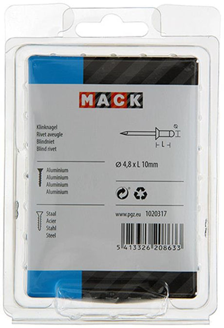 Mack 1020317 - 80 blindnieten alu 4,8x10mm | 5 stuks