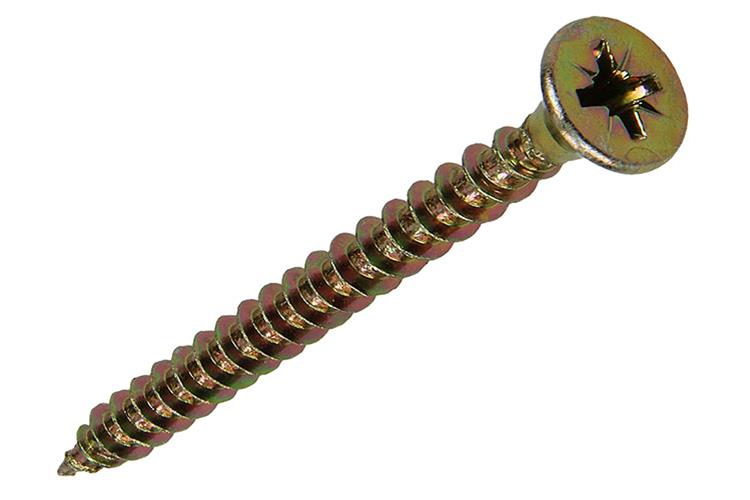 Mack 1020115 - spaanplaatschroef vz kop geel vz 100 st 5,0 x 50 mm | 5 stuks