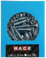 Mack 1020197 - houtbout + moer verzinkt 30 stm6 x 30 mm | 5 stuks
