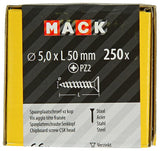 Mack 1020268 - spaanplaatschroef vz kop gvz 250 st 5,0 x 50 mm | 1 stuks