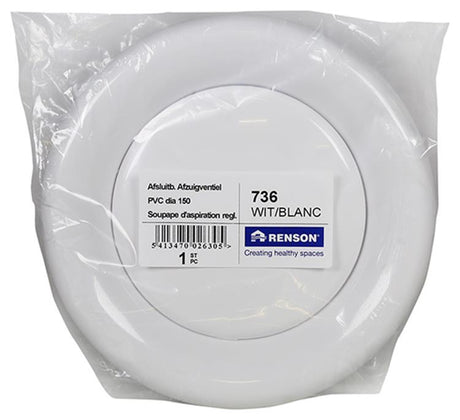 Renson 1006747 - afz.ventiel pvc736 wit ø150 | 1 stuks