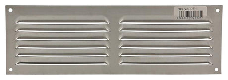 Renson 1006311 - schoepenrooster vlak alu f1 300x100mm | 10 stuks