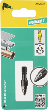 Wolfcraft hss-getrapte boor | 6-kant | ø6, 8, 10mm | 1 stuk - 2555000