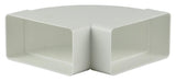 Renson 1006405 - pvc hoekverbinding hor.90° 7016 wit 110x55mm | 3 stuks