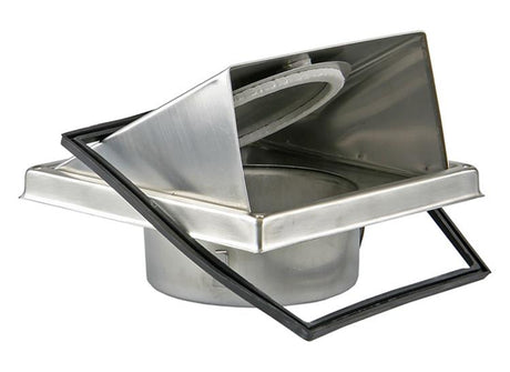Renson 1006334 - dampkaprooster inbouw 641 inox ø 150 | 2 stuks