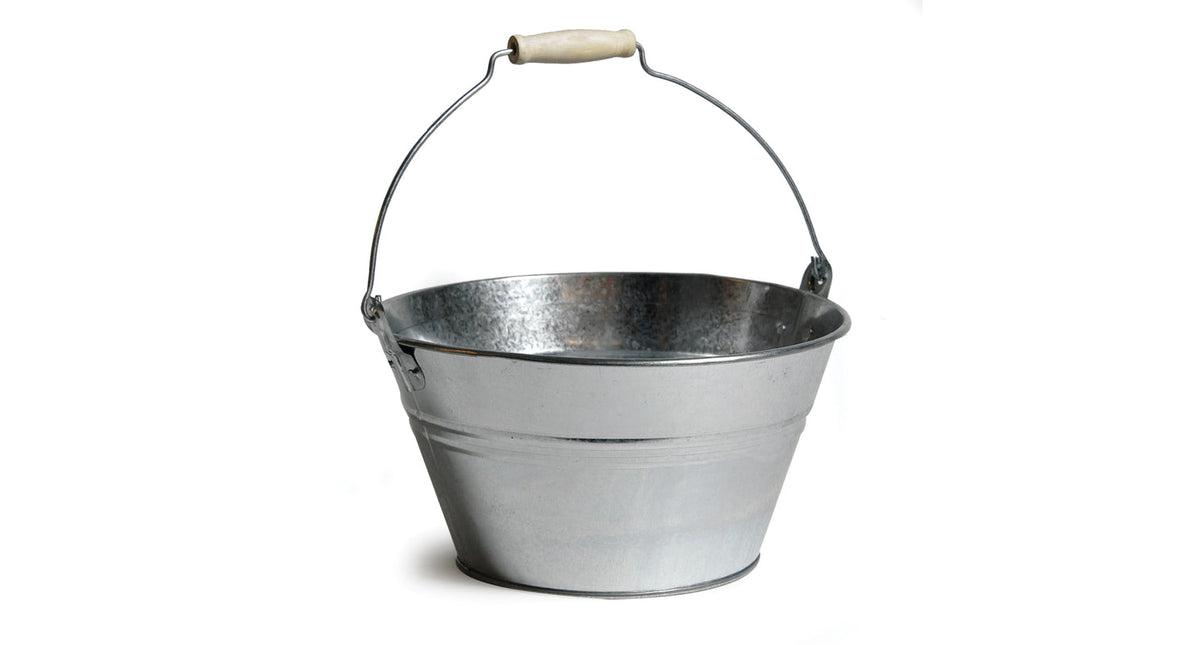 Zinc natural low bucket d23h12cm