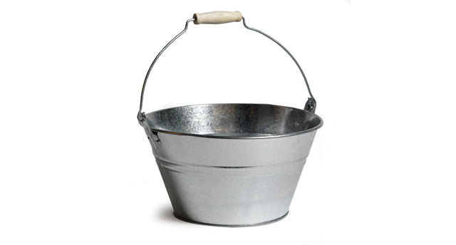 Zinc natural low bucket d23h12cm