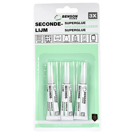 Secondenlijm 3 tubes