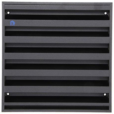 Renson 1057989 - opbouwmuurrooster met gaas 431 (225x225) ral 9005 zwart | 2 stuks