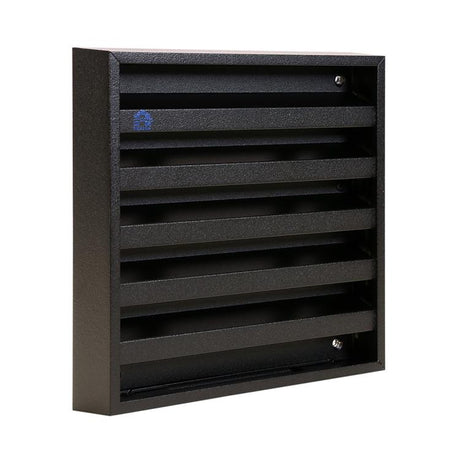 Renson 1058000 - opbouwmuurrooster met gaas 431 (165x165) ral 9005 zwart | 2 stuks