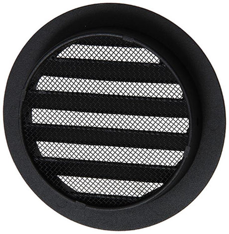 Renson 1057993 - inbouw rond schoepenr met gaas434r dia 100 ral 9005 zwart | 10 stuks