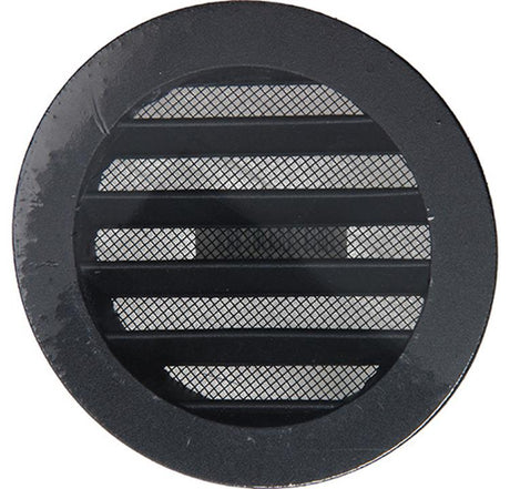 Renson 1057993 - inbouw rond schoepenr met gaas434r dia 100 ral 9005 zwart | 10 stuks