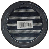 Renson 1057993 - inbouw rond schoepenr met gaas434r dia 100 ral 9005 zwart | 10 stuks
