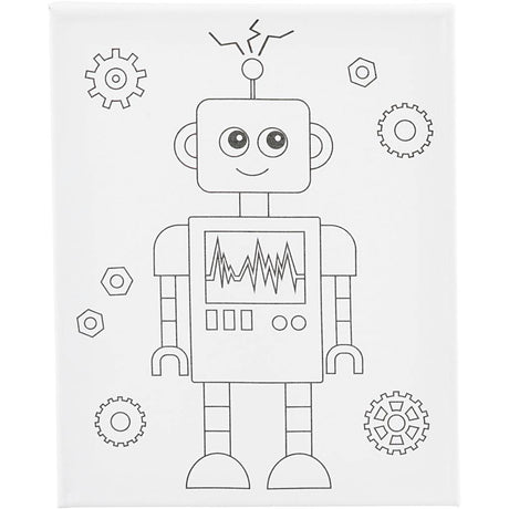 Creativ company http: www.cchobby.nl schildercanvas-met-print-robot-d-1-6-cm-afm-24x30-cm-360-gr-1-stuk