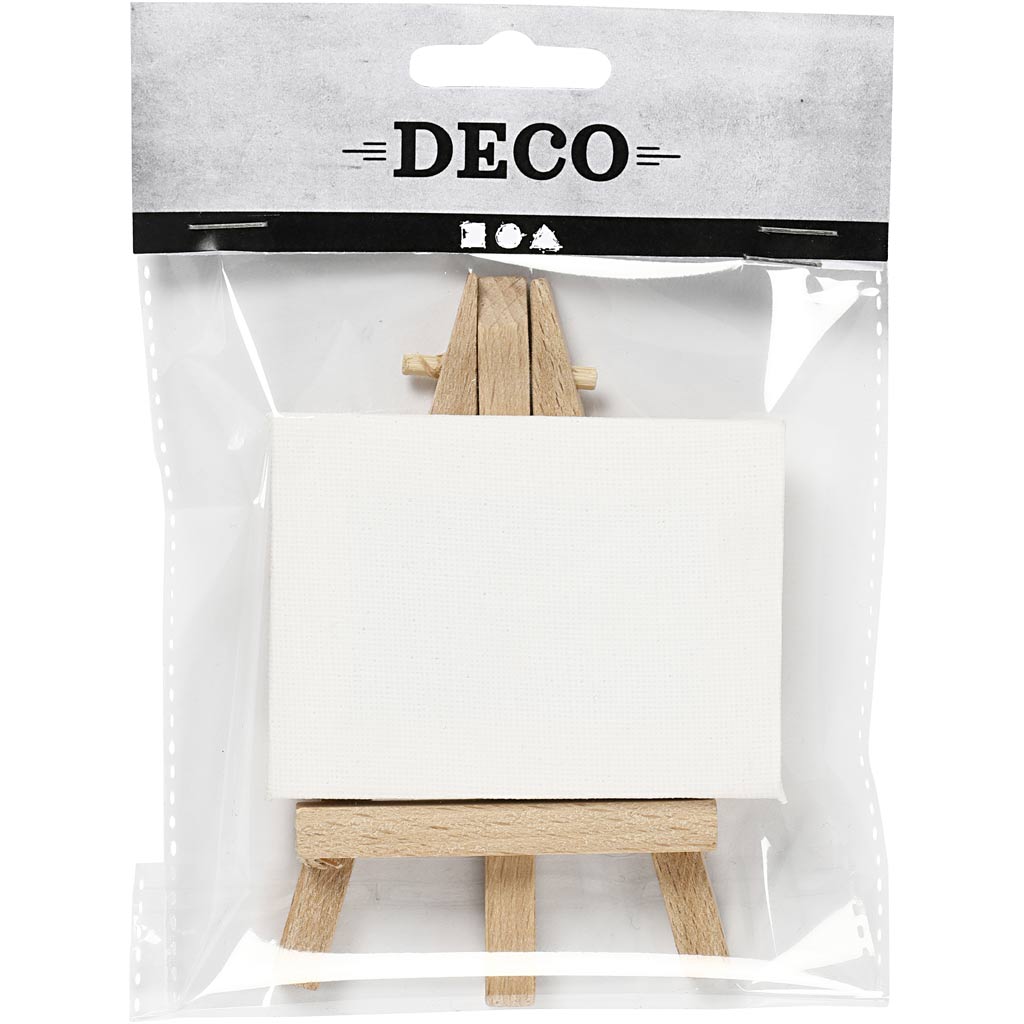 Creativ company cc mini canvas met schildersezel 6x8 cm