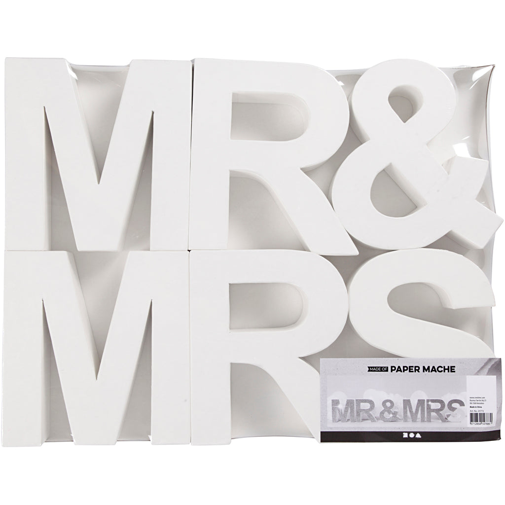 Http: www.cchobby.nl letters-mr-mrs-h-17-5-cm-d-4-5-cm-wit-1-set