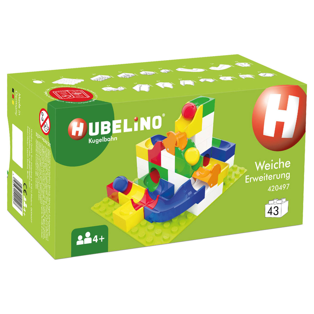 Hubelino Knikkerbaan Following Set Wissel, 43dlg.