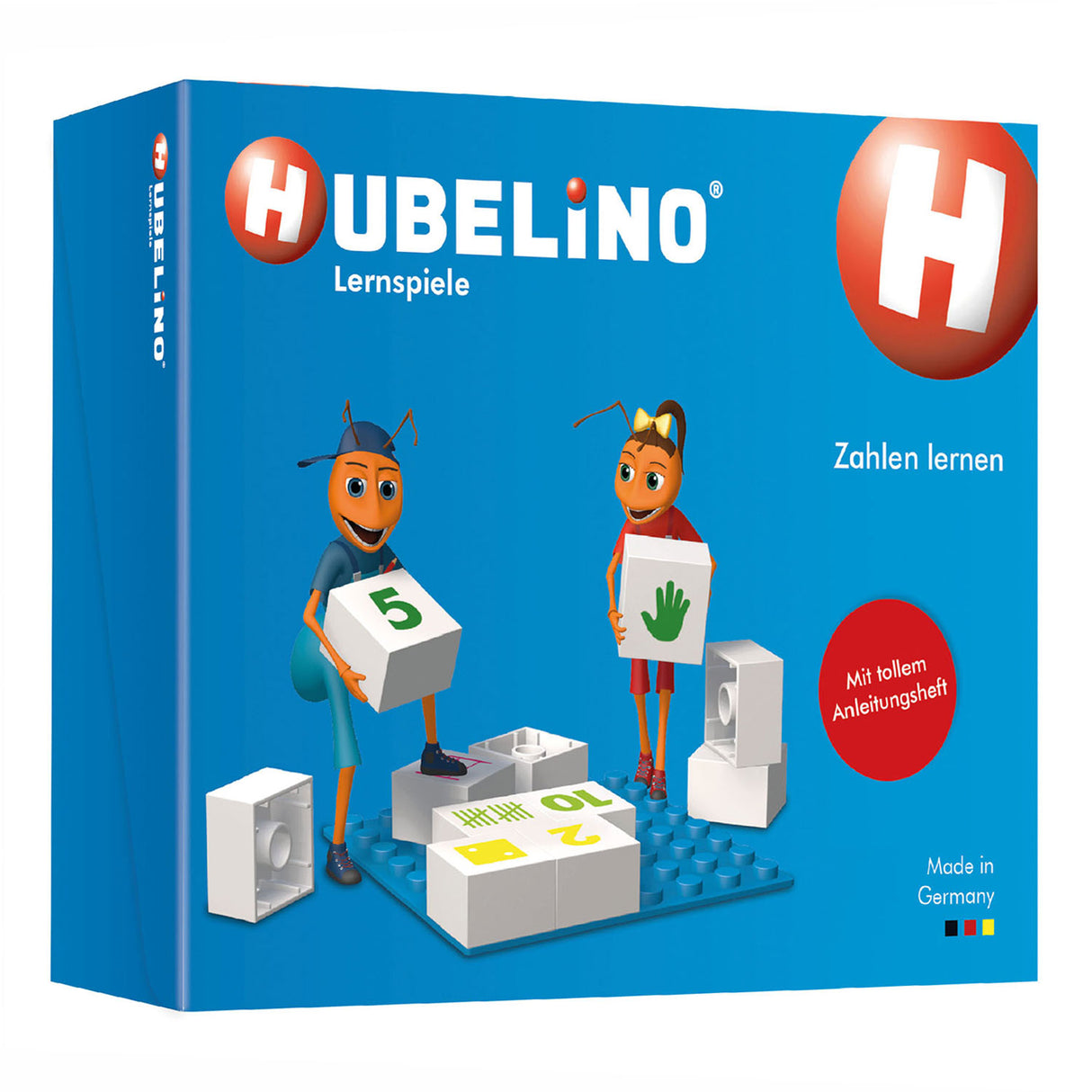 Hubelino Numbers Numbers Leather Learning Blocks, 85DLG.