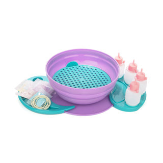 Tie dye station pastel party