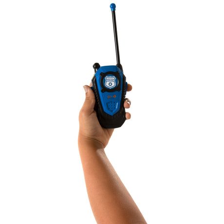 Johntoy politie walkie talkie bereik + - 80 mtr.