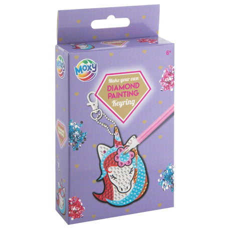 Moxy diamond painting sleutelhanger, 4 ass