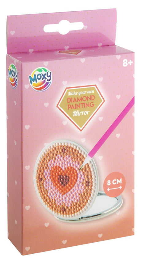 Moxy diamond paintinging spiegel ø8cm 3 assorti
