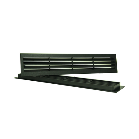 Renson 1069741 - deurrooster pvc 761 450x90 zwart | 2 stuks
