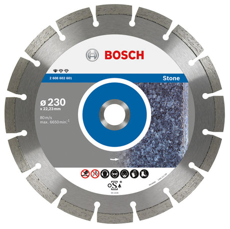 Bosch diamantschild 230x22 segment steen