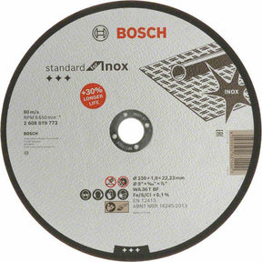 Bosch metalen schild 230mm x 1,9mm x 22mm standaard voor inox