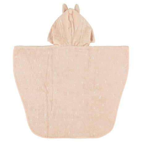 Trixie poncho - mrs. rabbit - 100% biologisch katoen - badcape kind met capuchon - met leuke details - roze - konijn 92