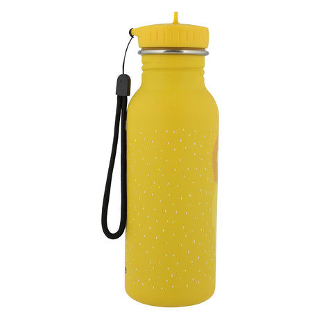 Trixie drinkfles - mr. lion- rvs waterfles voor kinderen - 500ml - lekvrije fles - geel - leeuw