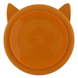 Trixie siliconen bord met vakjes en zuignap - mr. fox