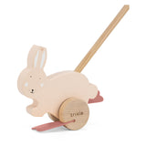 Trixie houten duwstok - mrs. rabbit - kinder speelgoed - vanaf 1,5 jaar - voor jongens en meisjes – fsc® hout