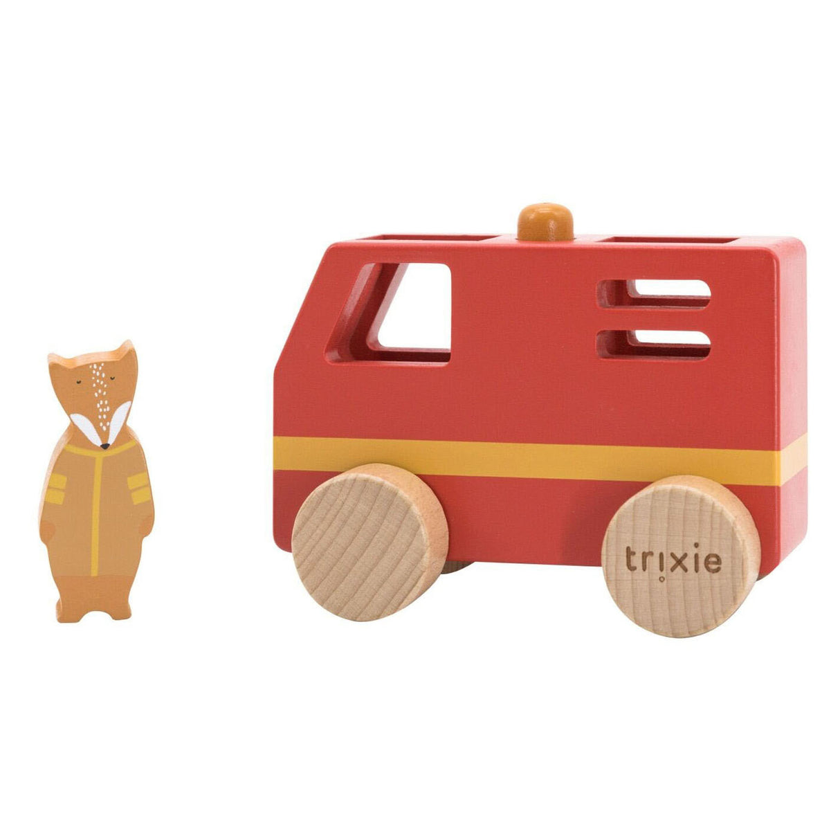 Trixie Wooden Animals Fire Truck Small