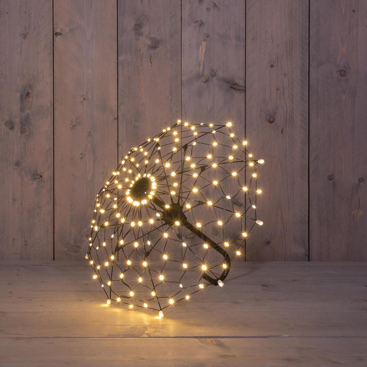 Anna's collection verlichte paraplu 160led classic warm 55x46cm ip44 met timer en dimmer