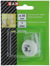 Mack 1047646 - deurstop met rubber verchroomd ø 30 mm 1 st pc | 6 stuks