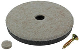 Mack 1048774 - versterkte vilt + schroef bruin ø 70 mm 4 st pcs | 6 stuks