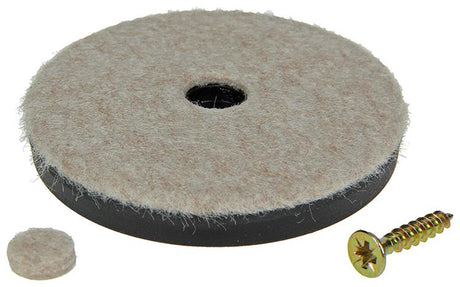 Mack 1048775 - versterkte vilt + schroef bruin ø 60 mm 4 st pcs | 6 stuks