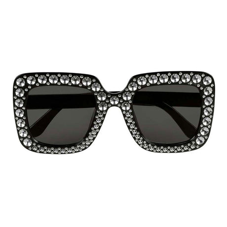 Boland partybril bling bling zwart