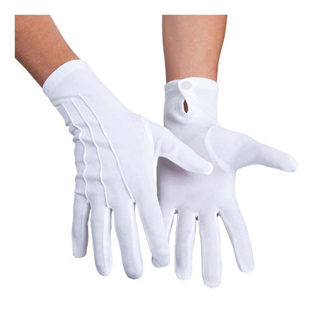 Boland handschoenen met drukknop wit xl