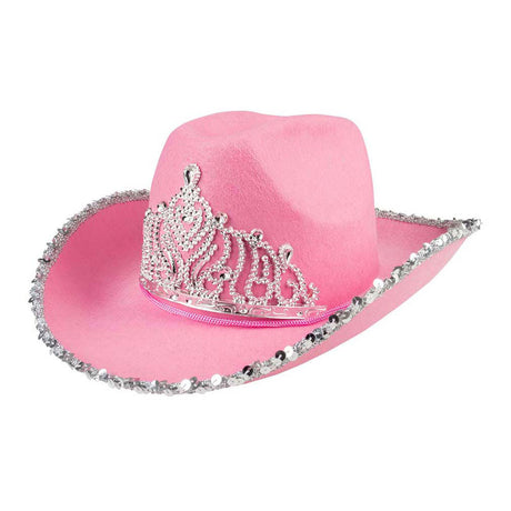 Boland hoed glimmer roze