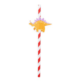 Boland papieren rietjes dino party 3 designs set a 6 stuks 20cm