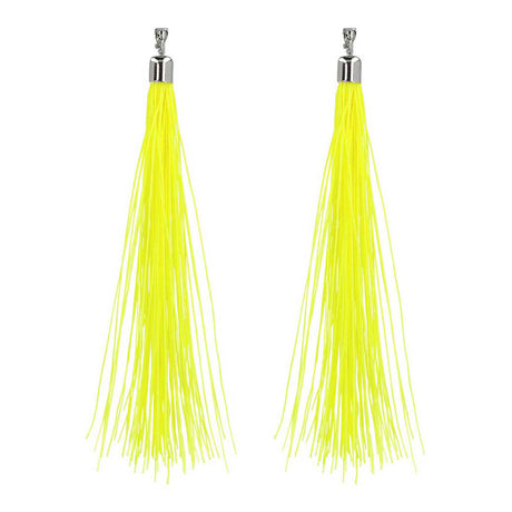 Boland oorbellen festival neon geel, 20cm
