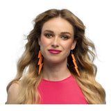 Boland oorbellen flash neon oranje