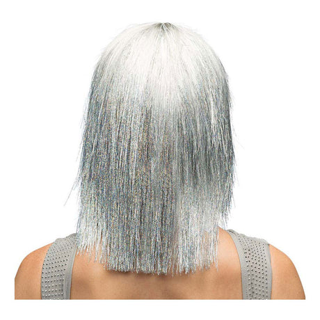Boland pruik crazy zilver