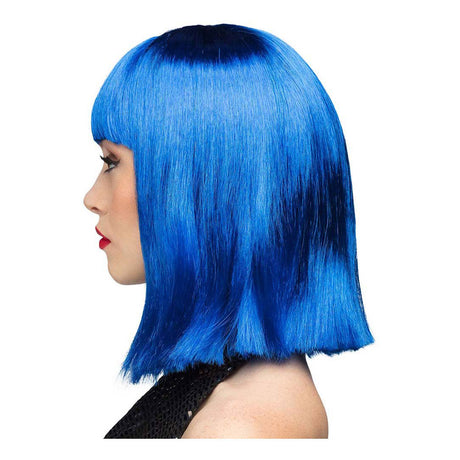 Boland pruik dance blauw