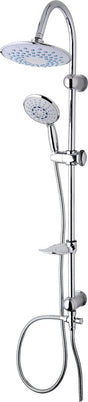 Differnz trendline doucheset - doucheset met grote stortdouche en losse handdouche - 3 standen - gemaakt van abs - voorzien van easy clean antikalkrubbers - afmetingen 20 x 20 x 105 cm - kleur chroom